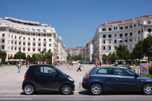 A city square in Thessaloniki
